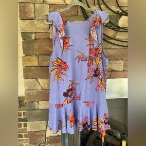 FREE PEOPLE Floral Sleeveless Top - Purple and Red